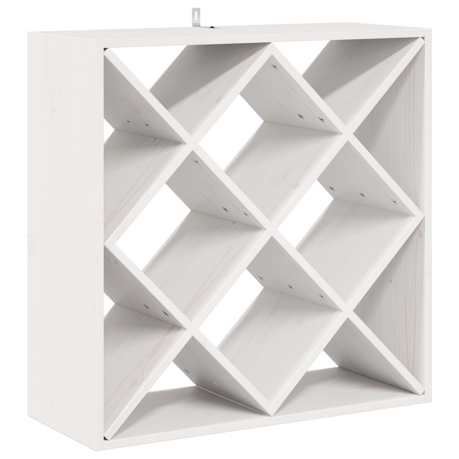 Viinipukki 2 pcs Valkoinen 62 x 25 x 62 cm Massiivinen mänty - Image 5