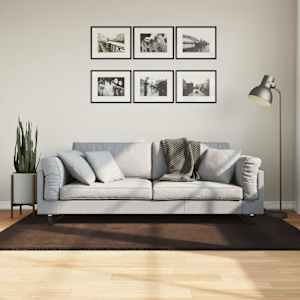 Kusové koberce Obdélníkový HUARTE Hnědá 170 x 120 cm Polyester - obrázek 1
