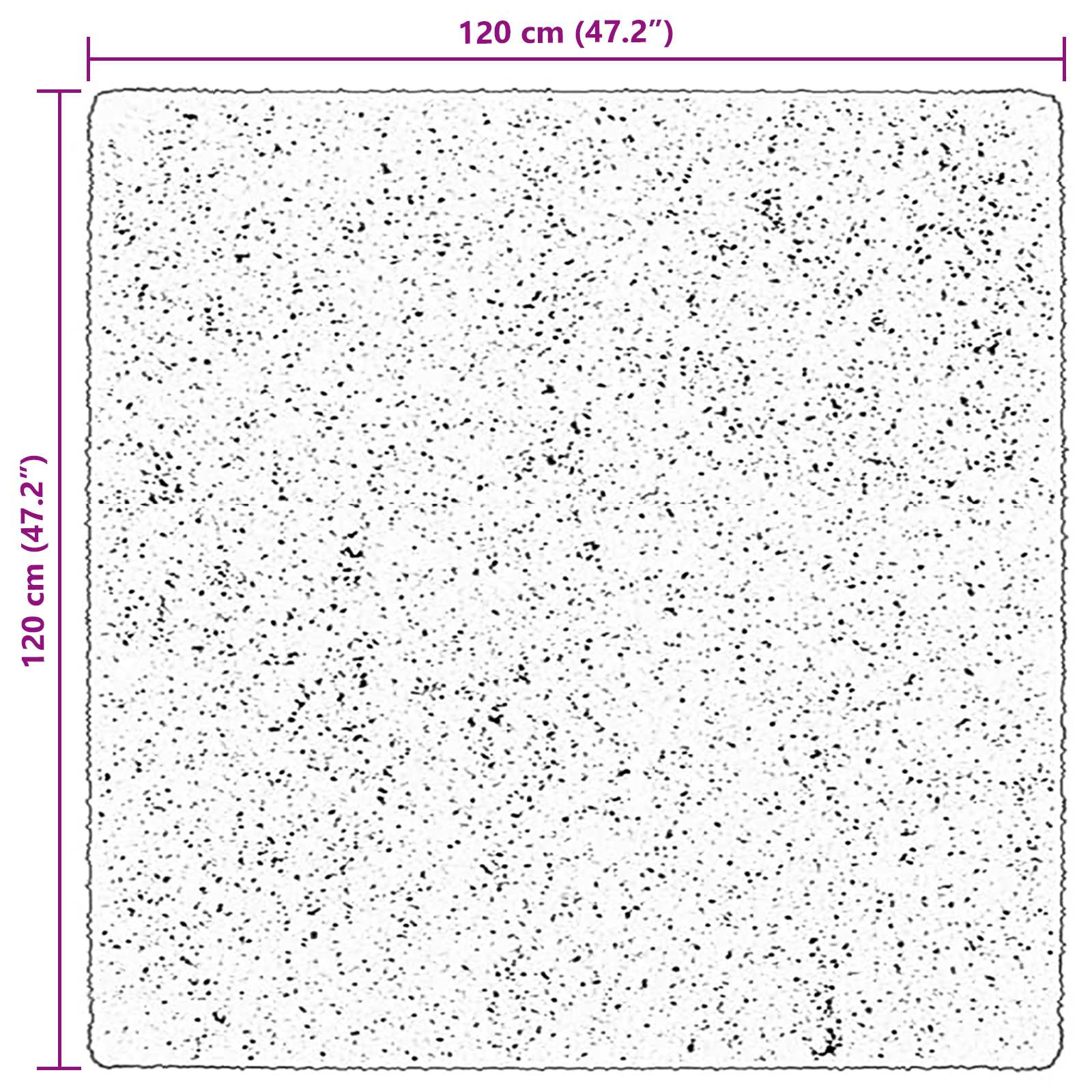 Vloerkleden Vierkant HUARTE Bruin 120 x 120 cm Polyester image 10