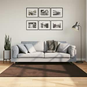 Kusové koberce Čtvercový HUARTE Hnědá 160 x 160 cm Polyester - obrázek 1