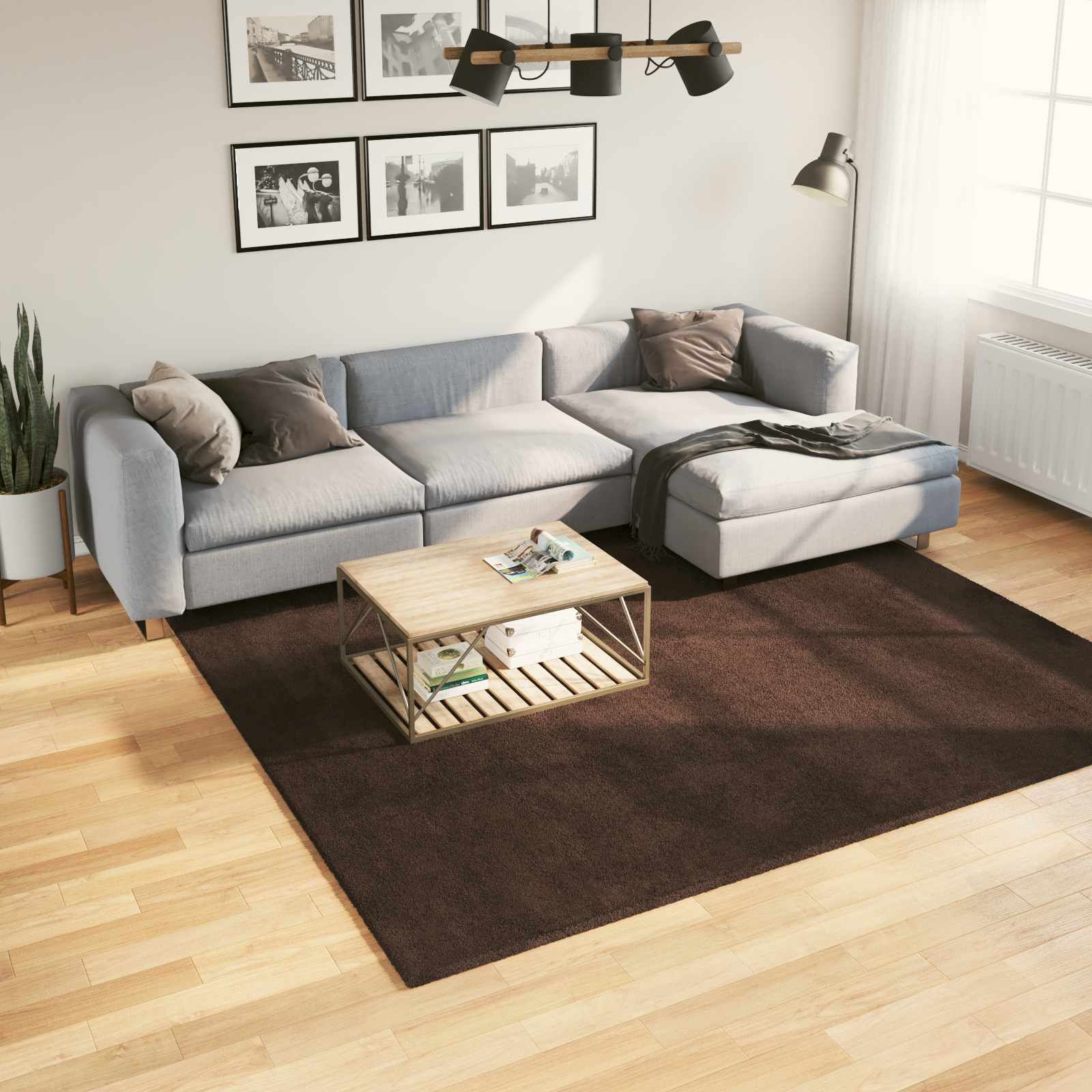 Килими за помещение HUARTE Кафяво 240 x 240 cm Полиестер