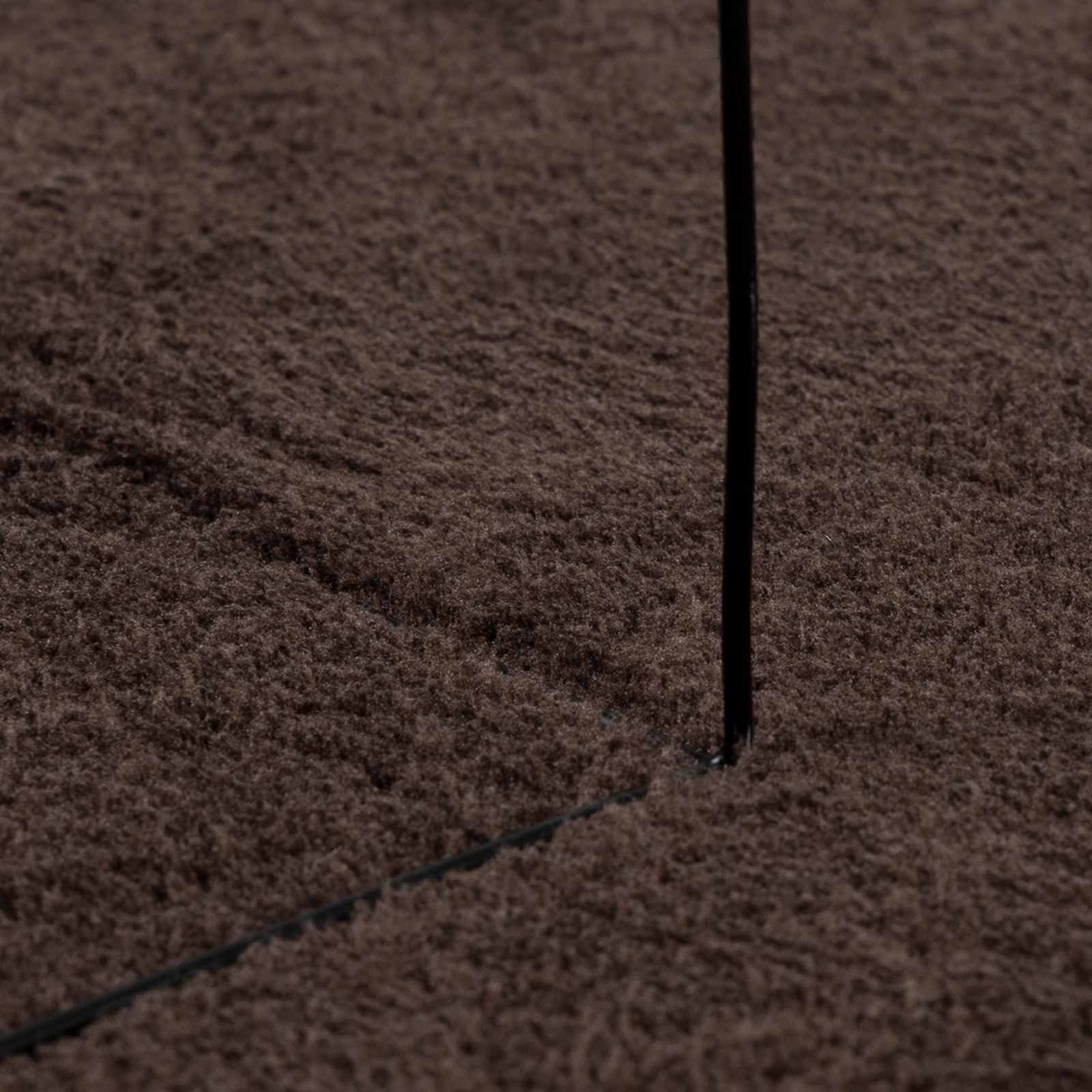 Vloerkleden Rond HUARTE Bruin Ø 100 CM Polyester image 5