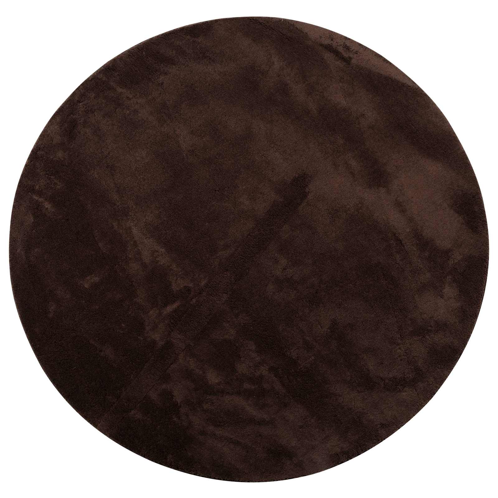 VidaXL Vloerkleden Rond Huarte Bruin Ø 160 Cm Polyester