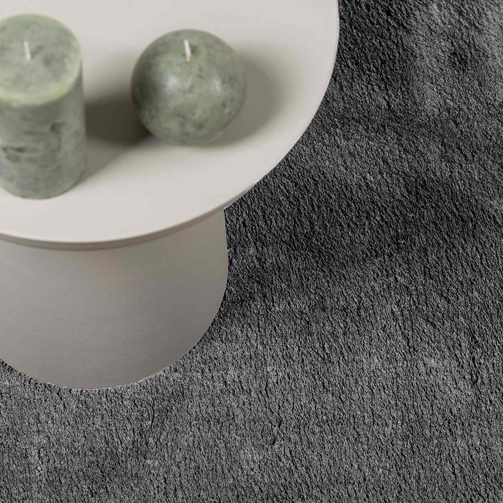 Vloerkleden Rechthoekig HUARTE Antraciet 400 x 80 cm Polyester image 8