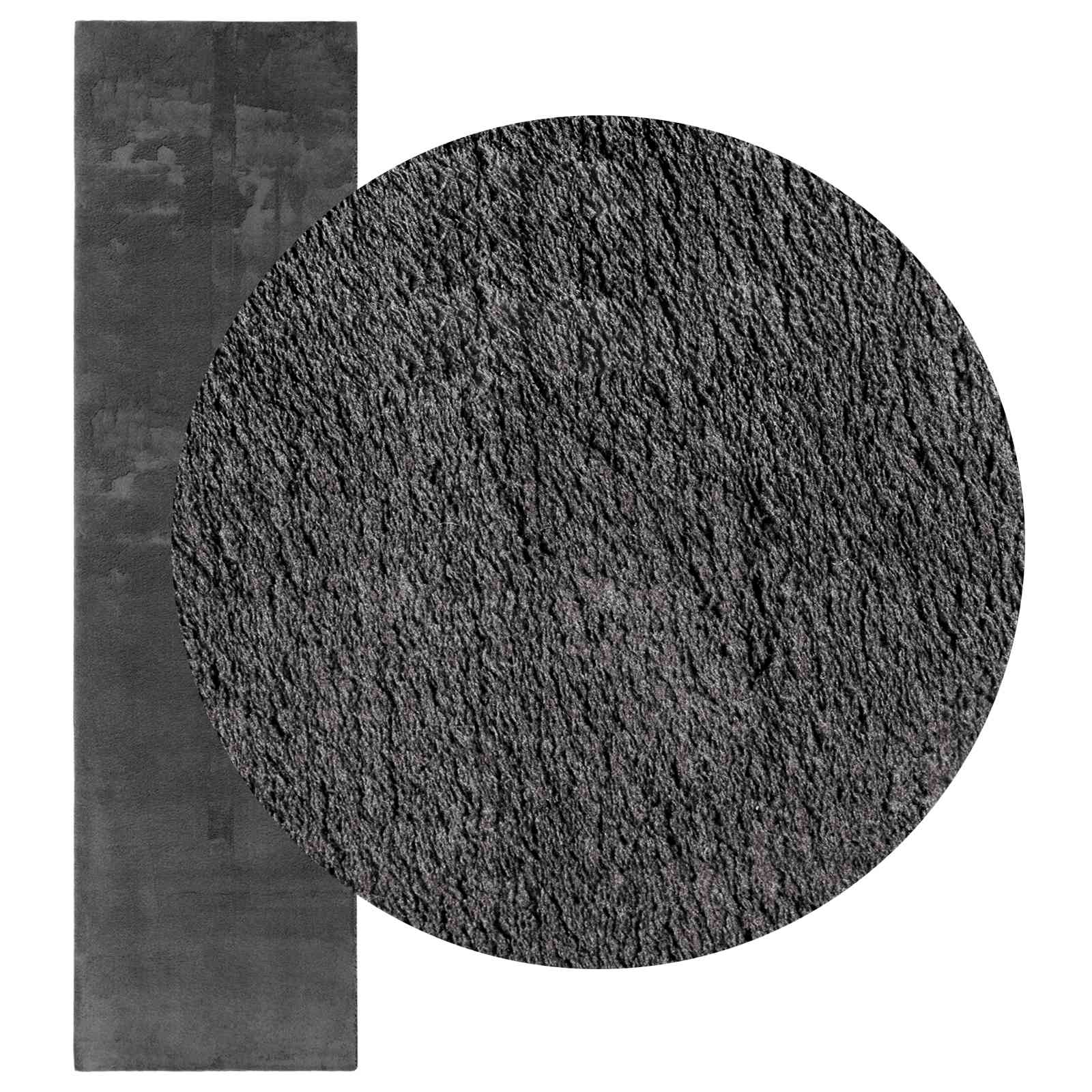 Vloerkleden Rechthoekig HUARTE Antraciet 400 x 80 cm Polyester image 3