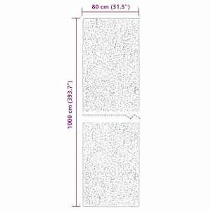 Kusové koberce Obdélníkový HUARTE Šedý 1000 x 80 cm Polyester - obrázek 10