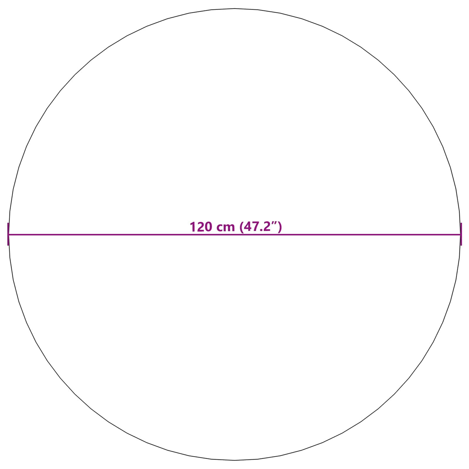 Teritorijas paklāji Apaļš Dabiska Ø 120 CM