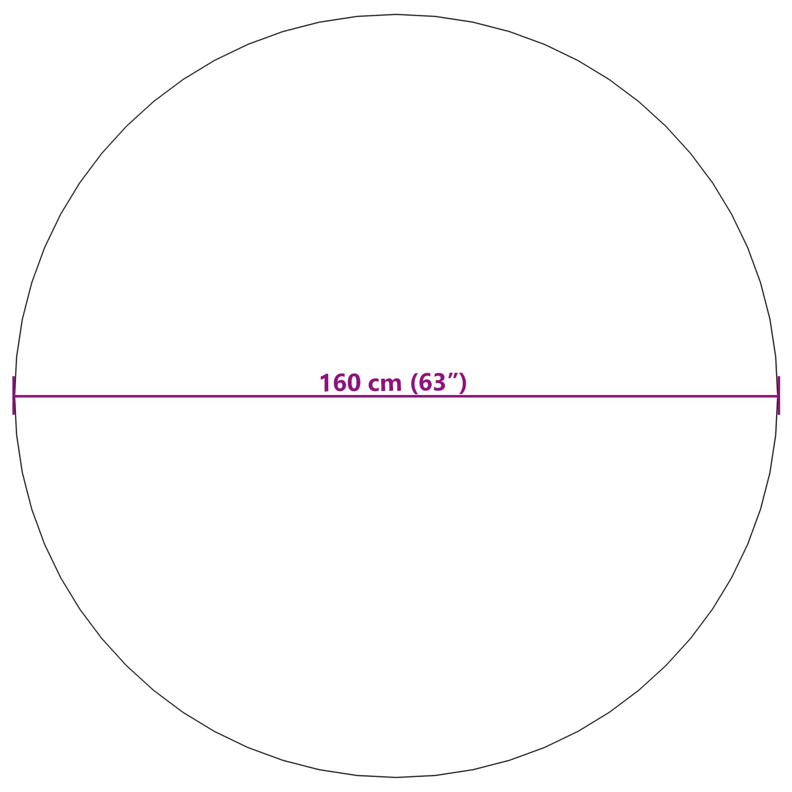 Teritorijas paklāji Apaļš Dabiska Ø 160 CM