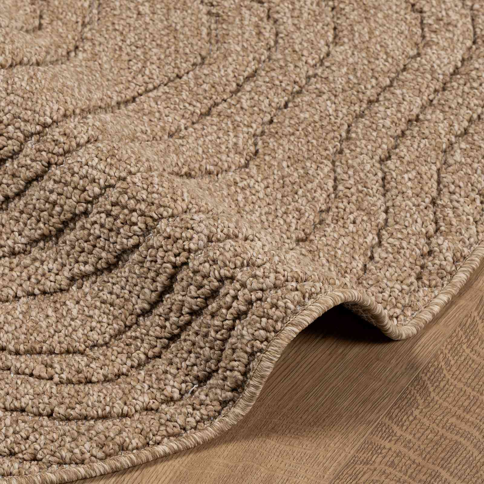 Teritorijas paklāji Apaļš Moiré Dabiska Ø 200 CM