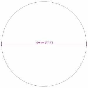 Kusové koberce Kulatý PALMERAS Krémová Ø 120 CM Polyester - obrázek 6
