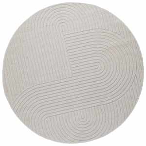 Kusové koberce Kulatý PALMERAS Krémová Ø 120 CM Polyester - obrázek 1