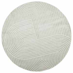 Kusové koberce Kulatý PALMERAS Zelená Ø 160 CM Polyester - obrázek 2