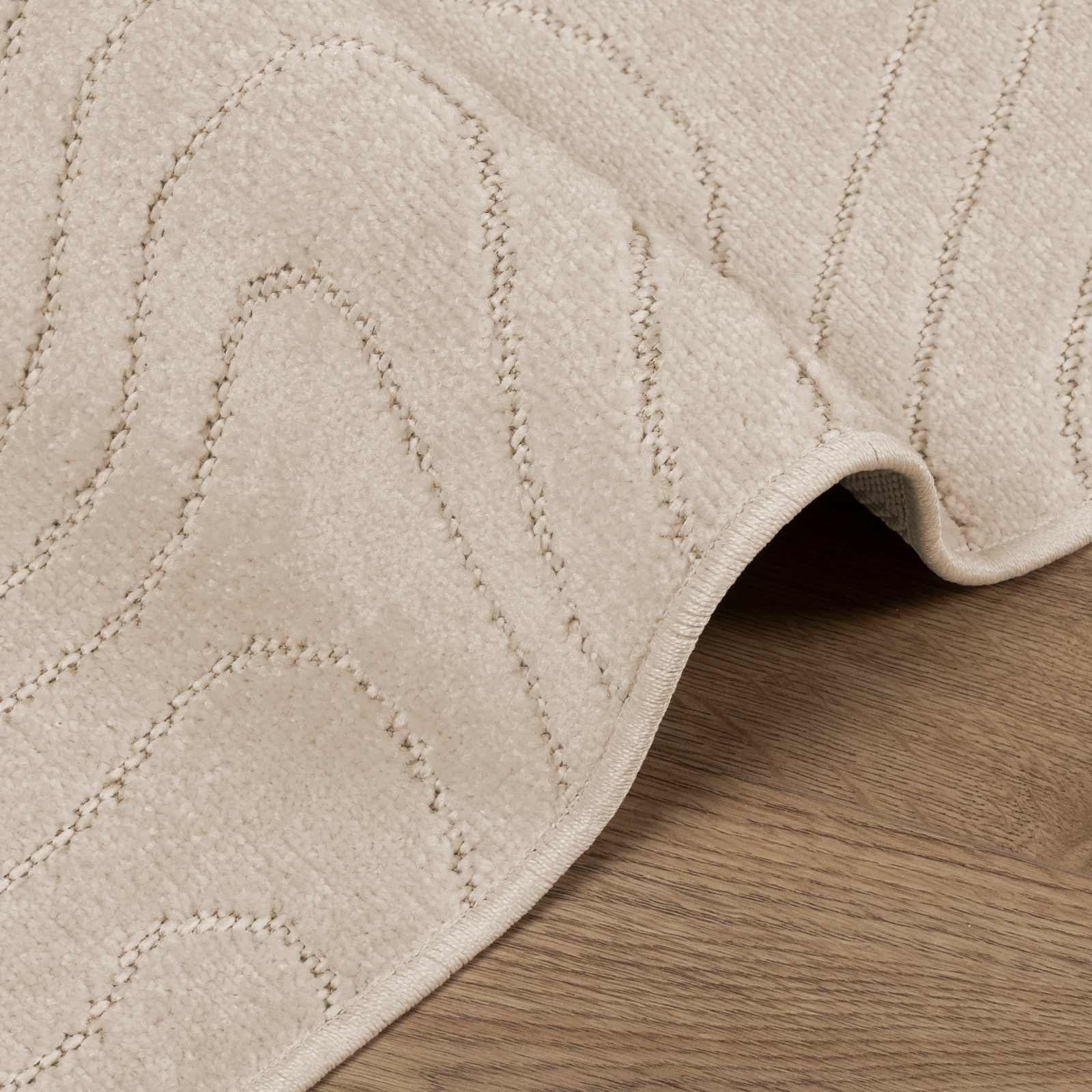 Vloerkleden Rechthoekig HUARTE Beige 170 x 120 cm Polyester image 6