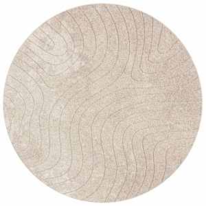 Kusové koberce Kulatý PALMERAS Béžová Ø 120 CM Polyester - obrázek 2