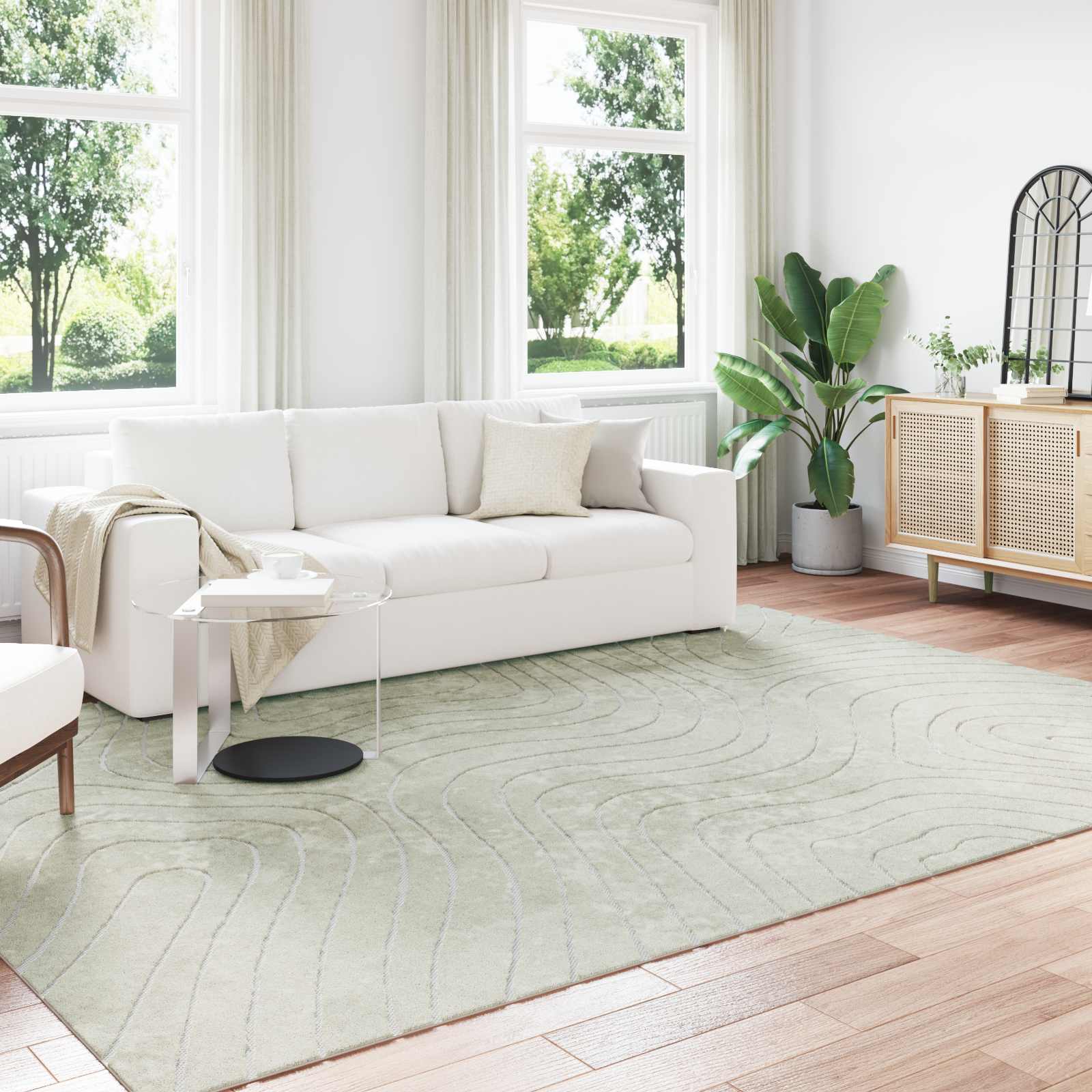 vidaXL Covoare de zonă HUARTE Verde 280 x 200 cm Poliester