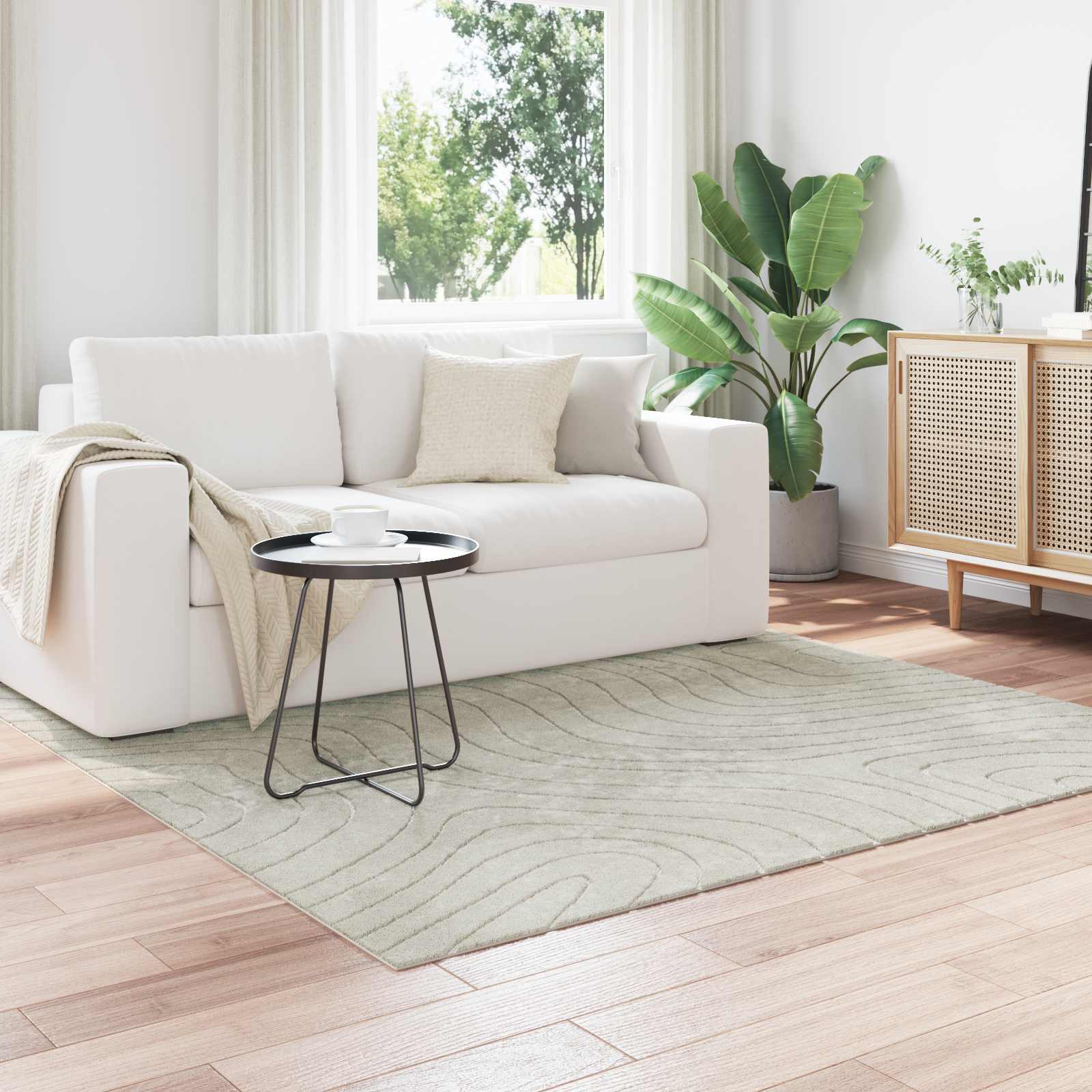 vidaXL Covoare de zonă Pătrat PALMERAS Verde 120 x 120 cm Poliester