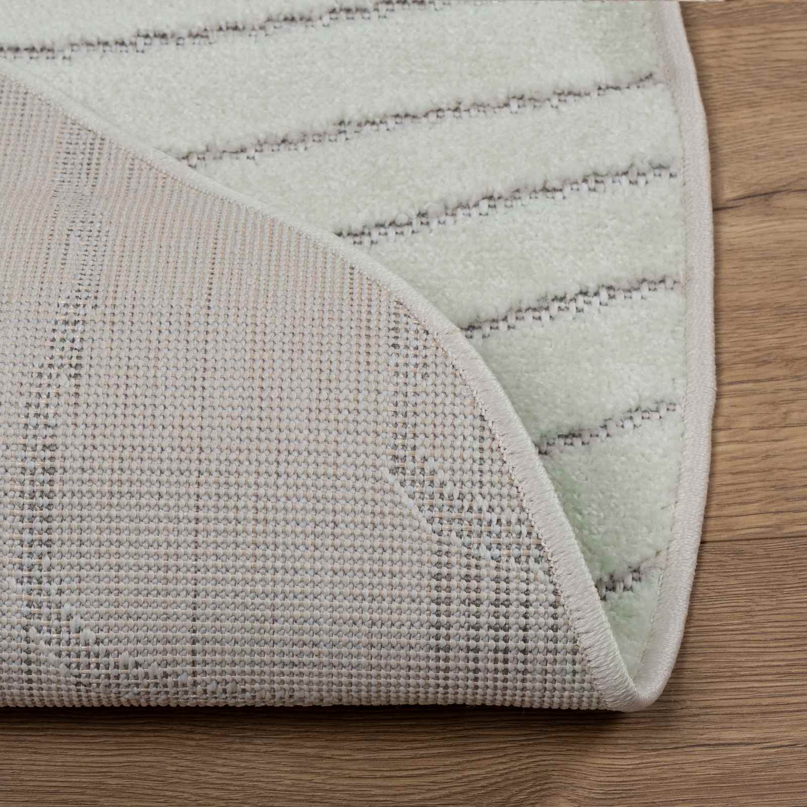 Vloerkleden Rond HUARTE Groen Ø 160 CM Polyester image 4