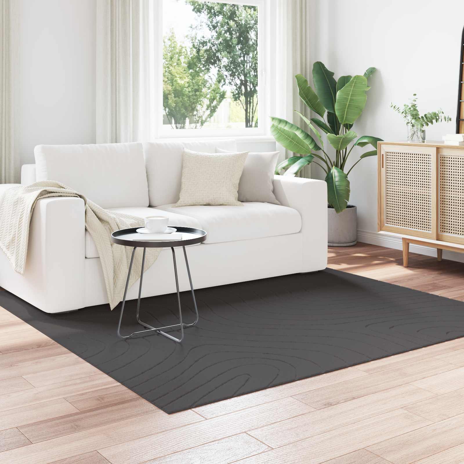 Teritorijas paklāji Kvadrātveida Antracīts 200 x 200 cm