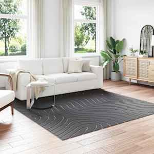 Kusové koberce PALMERAS Antracit 240 x 240 cm Polyester - obrázek 1
