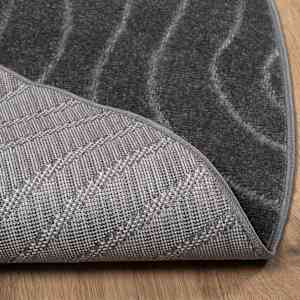 Kusové koberce Kulatý PALMERAS Antracit Ø 120 CM Polyester - obrázek 4
