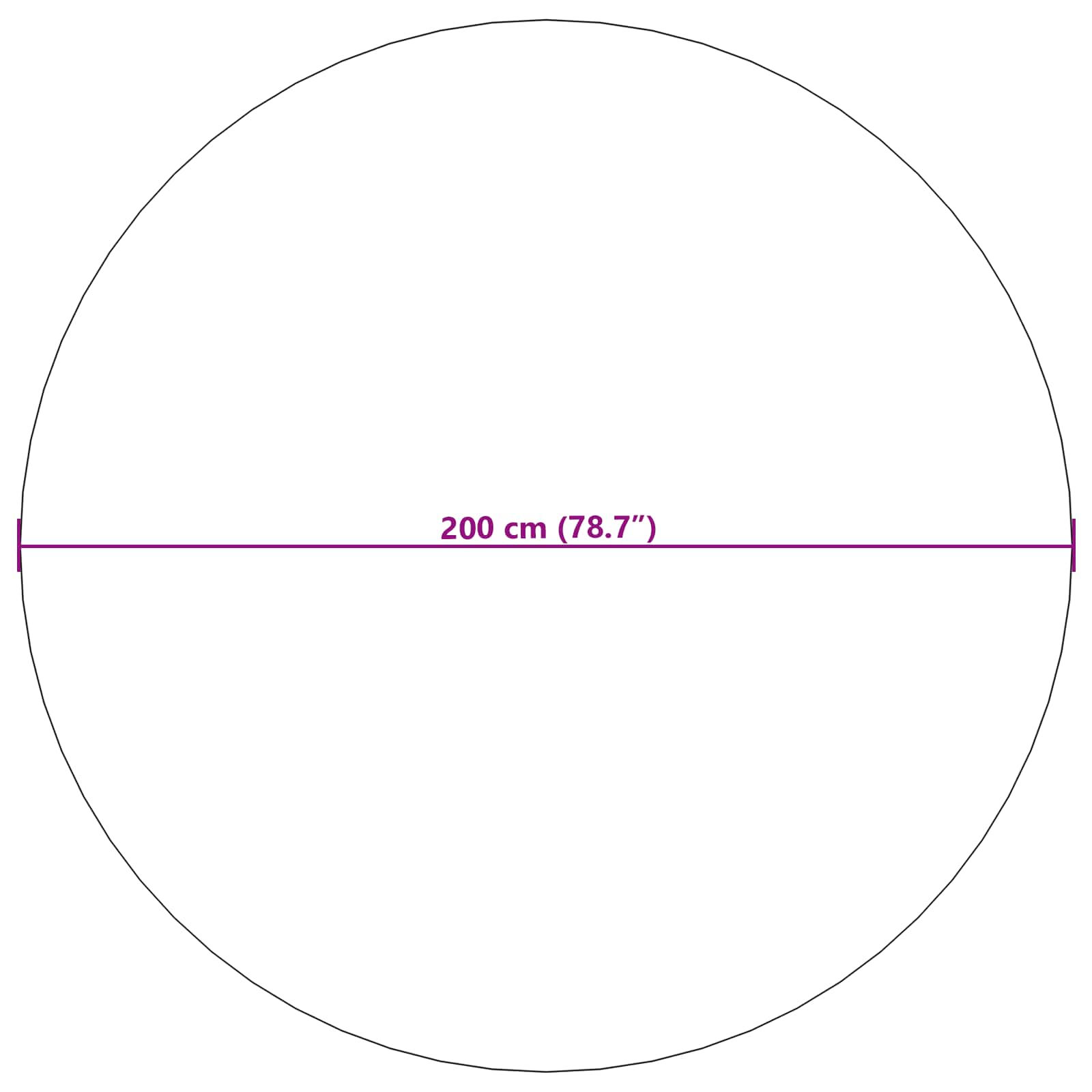 Teritorijas paklāji Apaļš Antracīts Ø 200 CM