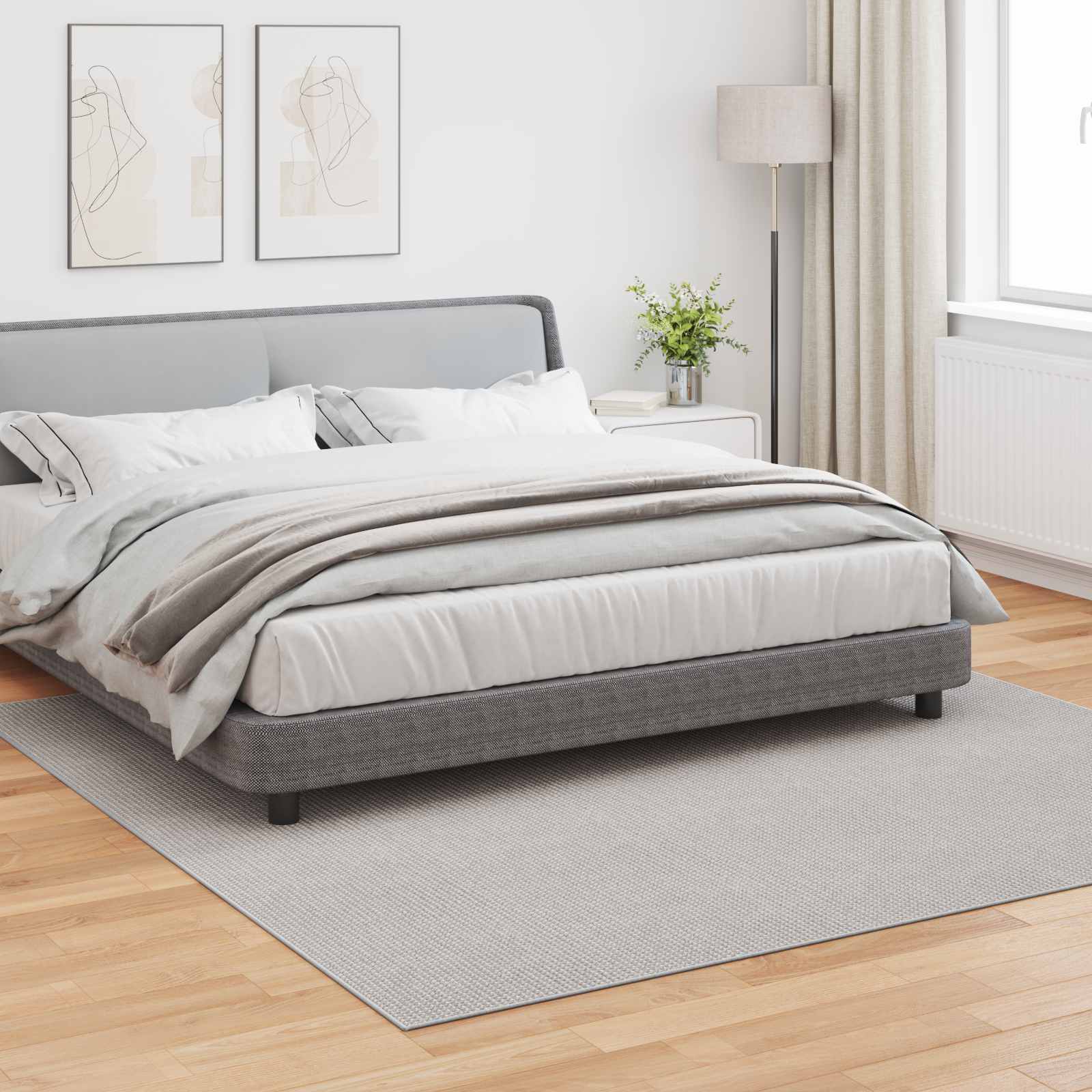 Thumbnail - vidaXL Bereichsteppiche Quadratisch HUARTE Creme 240 x 240 cm