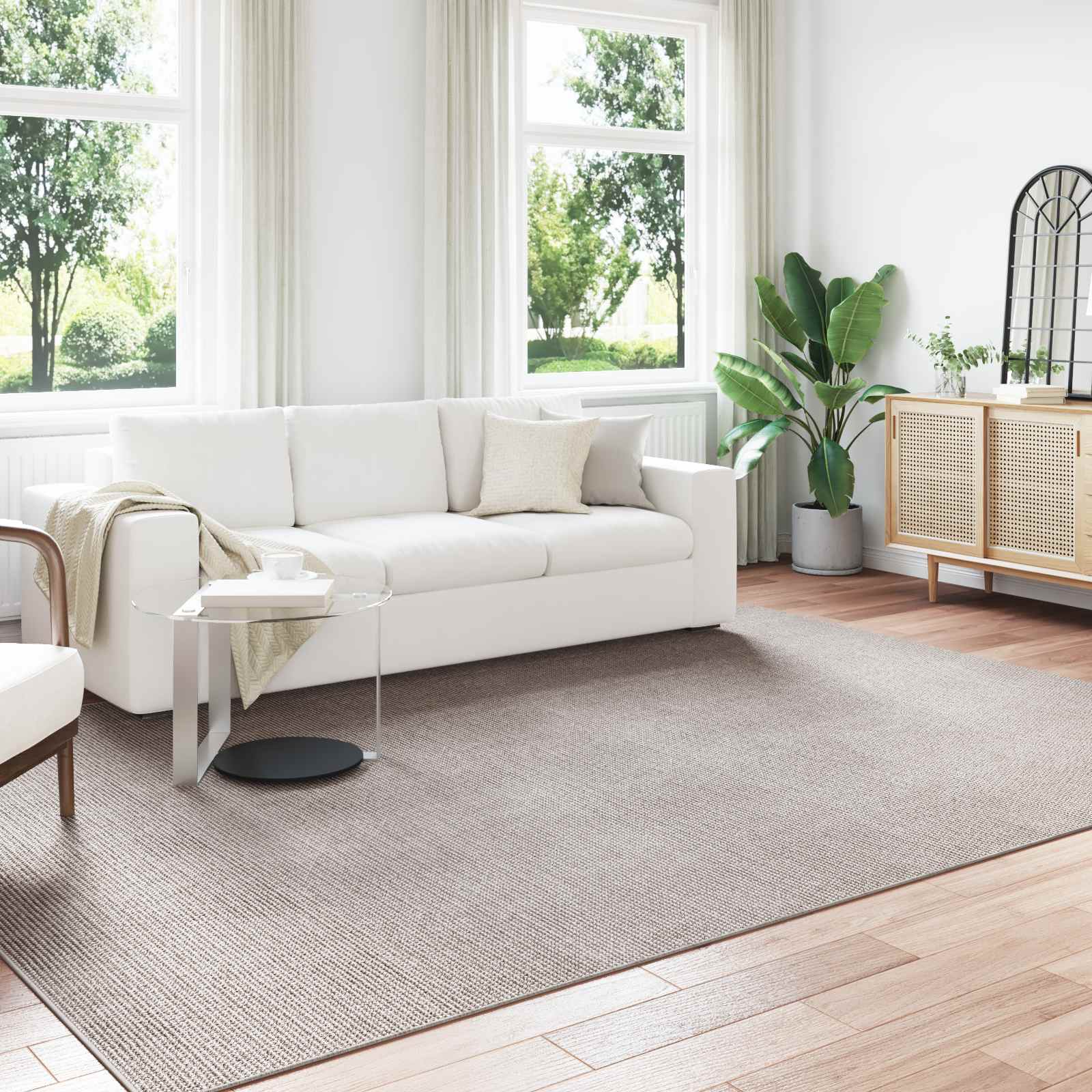 vidaXL Alue matot Suorakaide LUGO Harmaanruskea 200 x 280 cm