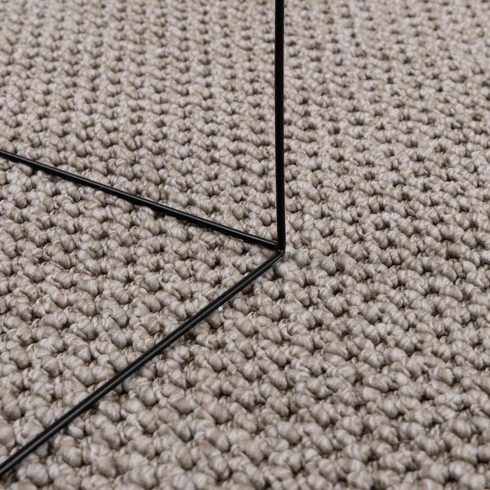 Vloerkleden Vierkant HUARTE Taupe 200 x 200 cm Polyester image 5