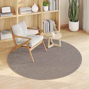 Kusové koberce Kulatý LUGO Krémová a Taupe Ø 200 CM Polyester - obrázek 3