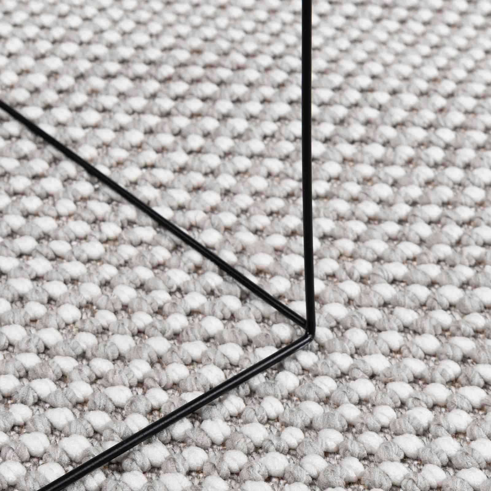 Vloerkleden HUARTE Crème en Grijs 120 x 120 cm Polyester image 6