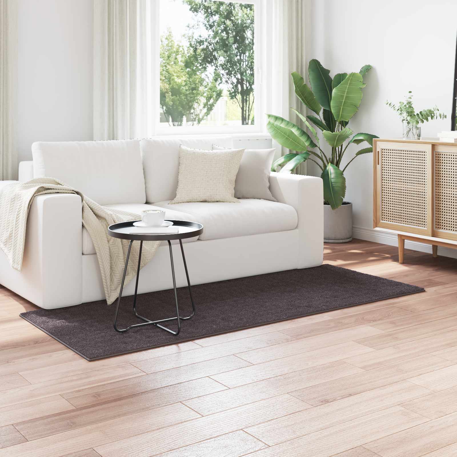 vidaXL Bereichsteppiche HUARTE Anthrazit 150 x 80 cm Polyester