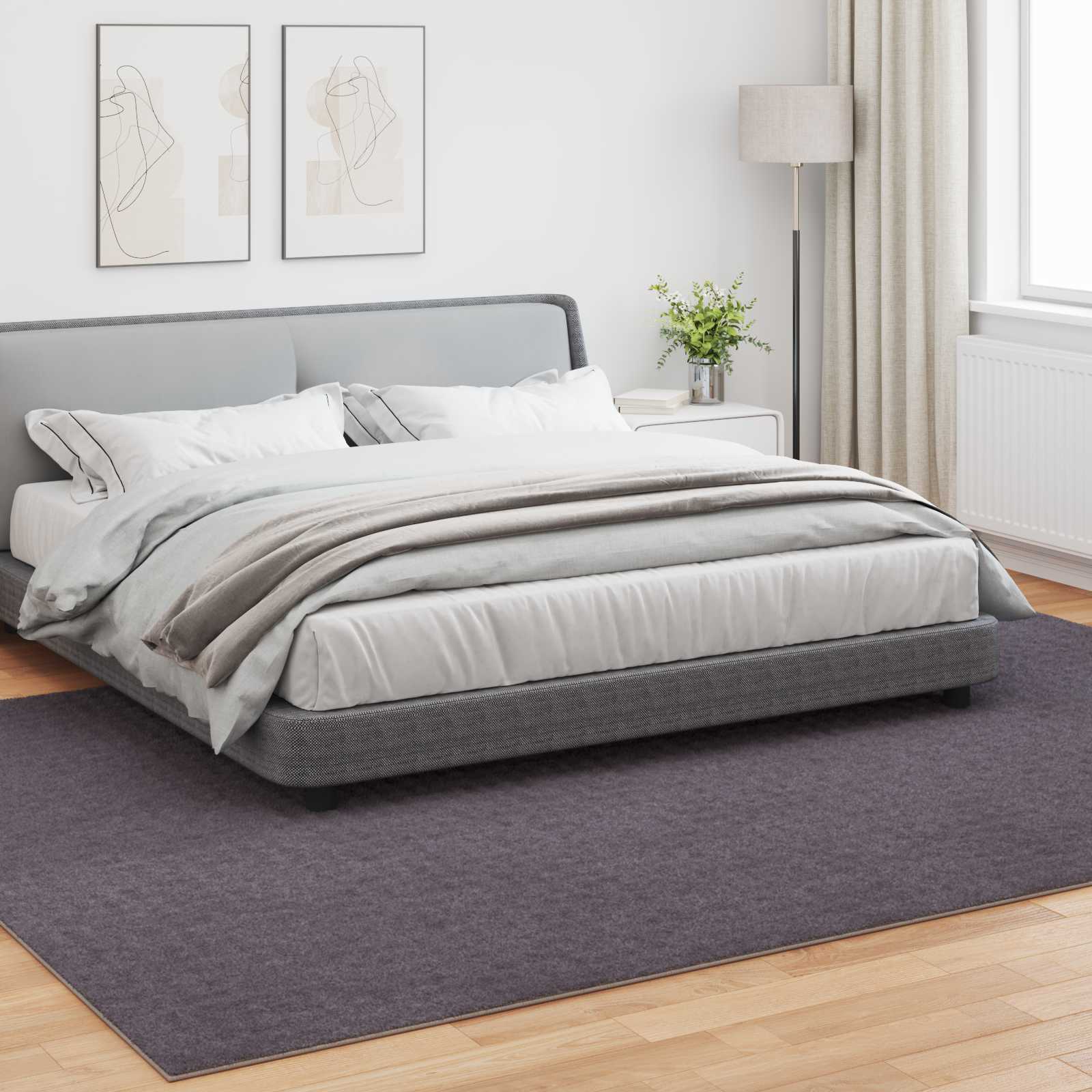 Vloerkleden Rechthoekig HUARTE Antraciet 280 x 200 cm Polyester image 3