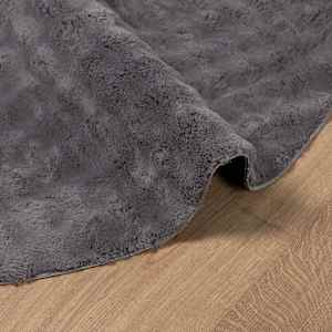 Kusové koberce Kulatý SIROLO Antracitová Ø 120 CM Polyester - obrázek 5
