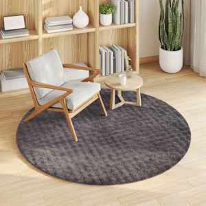 Kusové koberce Kulatý SIROLO Antracitová Ø 120 CM Polyester - obrázek 3