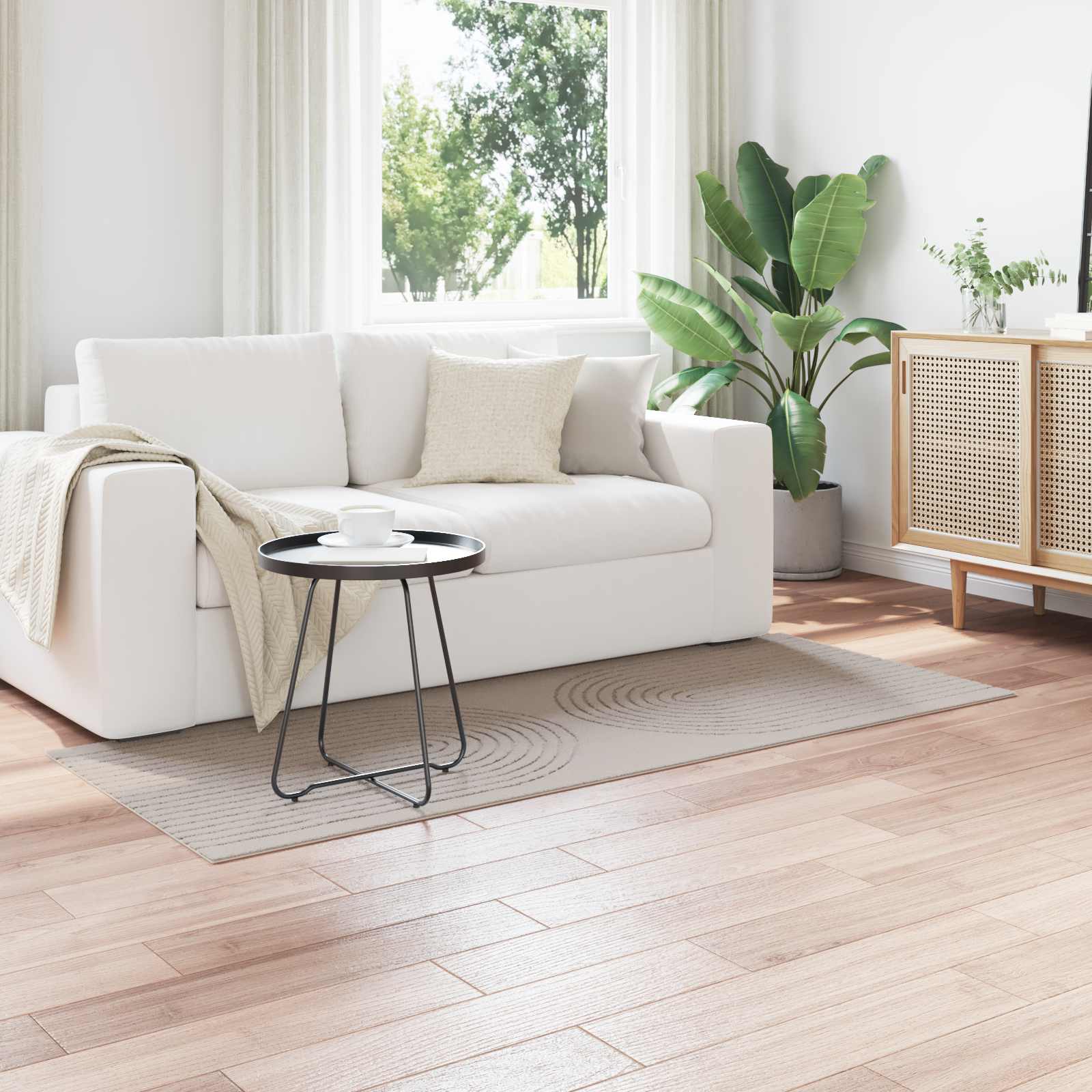 vidaXL Bereichsteppiche Rechtwinklig Creme 150 x 80 cm