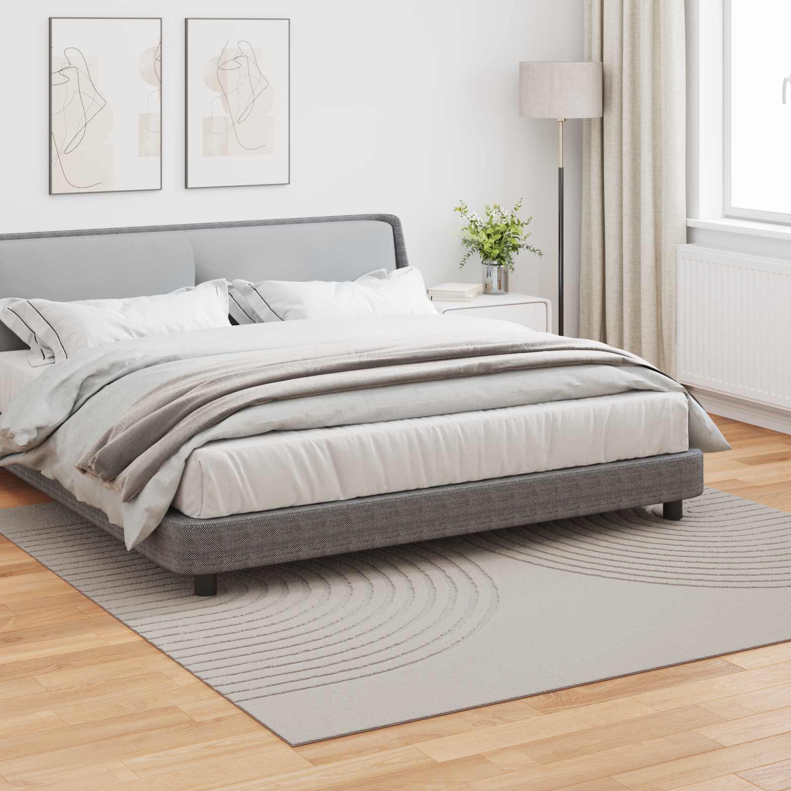 Thumbnail - vidaXL Bereichsteppiche Quadratisch GALATI Creme 240 x 240 cm