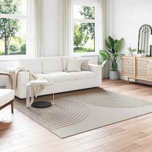 Kusové koberce Čtvercový GALATI Krémová 240 x 240 cm Polyester - obrázek 1
