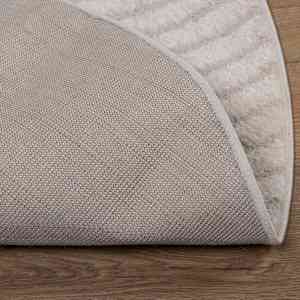 Kusové koberce Kulatý GALATI Krémová Ø 120 CM Polyester - obrázek 4