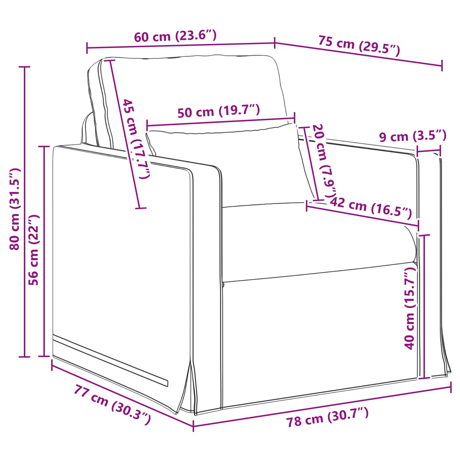 Kavč 2 pcs Svetlo siva - slika 9
