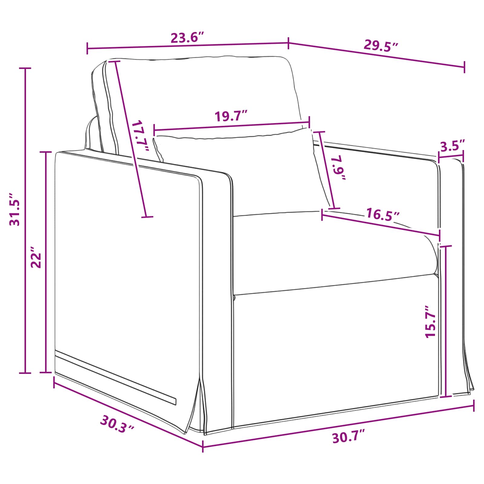 Kavč 2 pcs Temno siva - slika 11