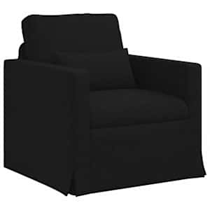 Set pohovek 2 pcs Černá 139 x 78 x 80 cm textil - obrázek 4