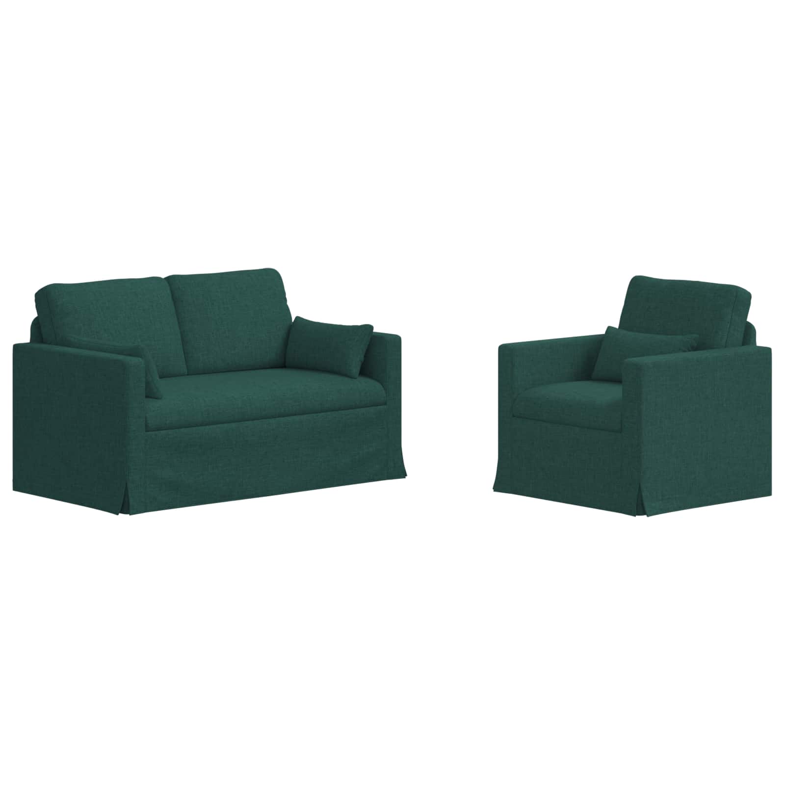 Thumbnail - vidaXL Sofa 2 pcs Dunkelgrün 139 x 78 x 80 cm Stoff