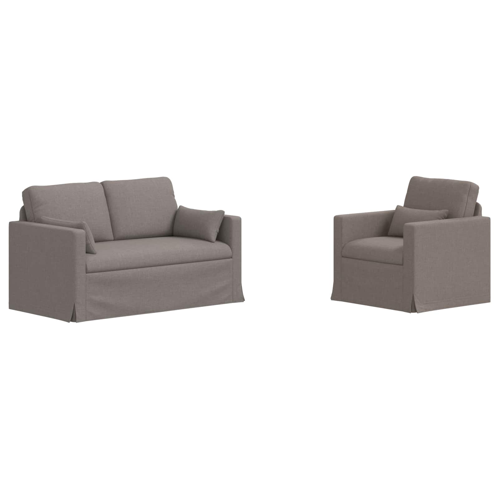 Thumbnail - vidaXL Sofa Set 2 pcs Taupe 139 x 78 x 80 cm Stoff