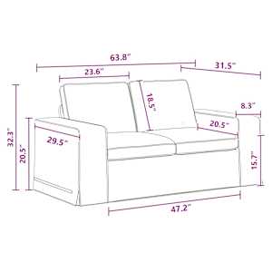 Set pohovek 2 pcs Tmavě šedá 182 x 80 x 82 cm textil - obrázek 11