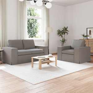 Set pohovek 2 pcs Taupe 182 x 80 x 82 cm textil - obrázek 1