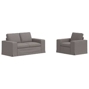 Set pohovek 2 pcs Taupe 182 x 80 x 82 cm textil - obrázek 2