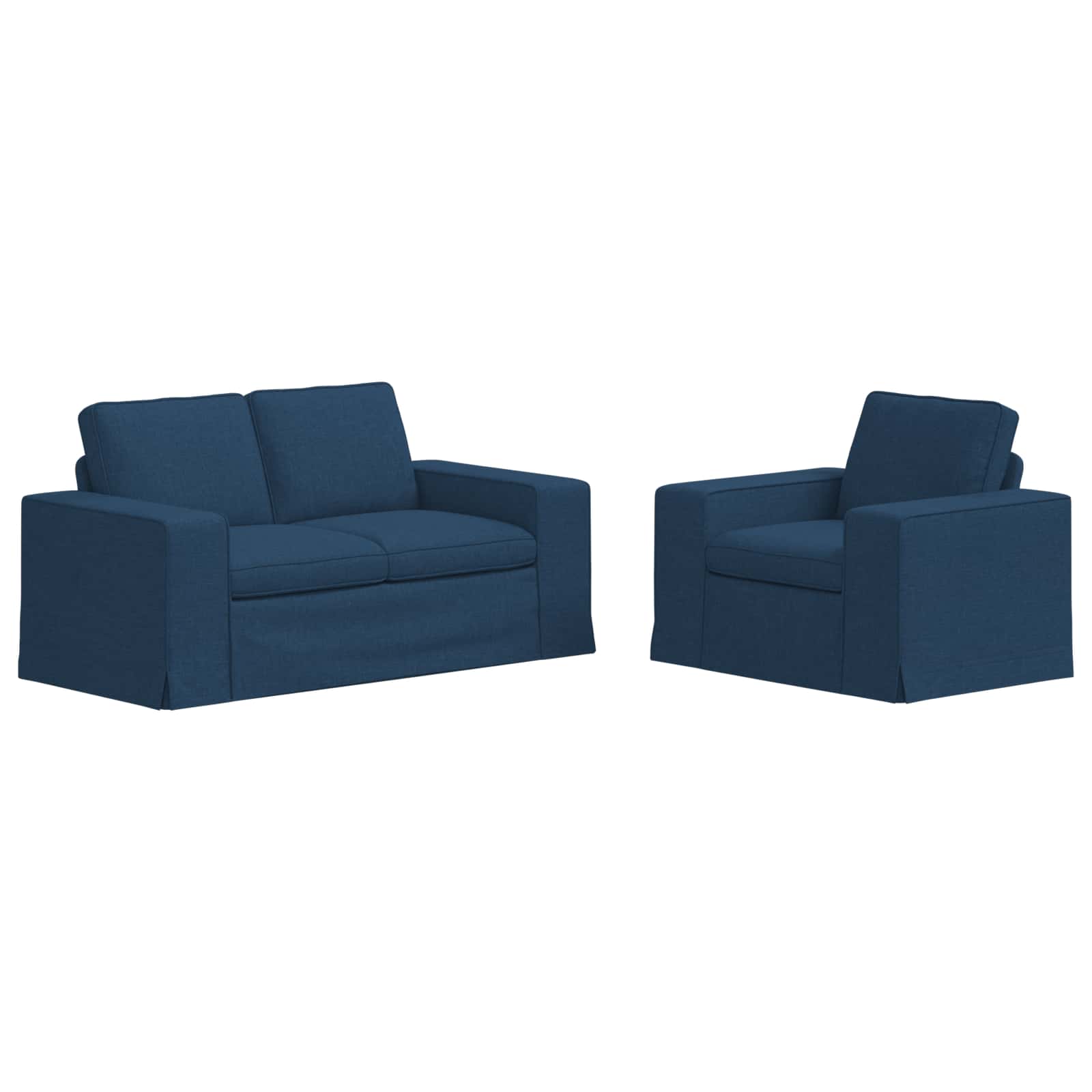 Thumbnail - vidaXL Sofa 2 pcs Blau 182 x 80 x 82 cm Stoff