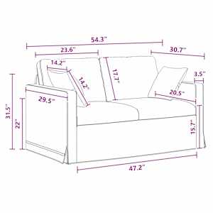 Set pohovek 2 pcs Tmavě šedá 138 x 78 x 80 cm samet - obrázek 12