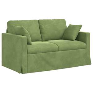 Set pohovek 2 pcs Světlá zelená 138 x 78 x 80 cm samet - obrázek 5