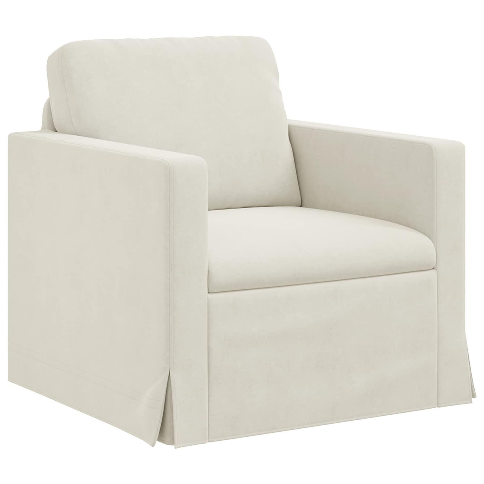 Set pohovek 2 pcs Krémová 138 x 78 x 80 cm samet - obrázek 4